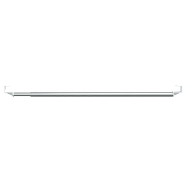 vidaXL Curtain Rails 2 pcs White and Silver 40-60 cm Aluminium