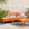 vidaXL Garden Sofa 3-Seater Wax Brown Solid Wood Pine