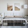 vidaXL Metal Bed Frame without Mattress with Footboard White 183x213cm