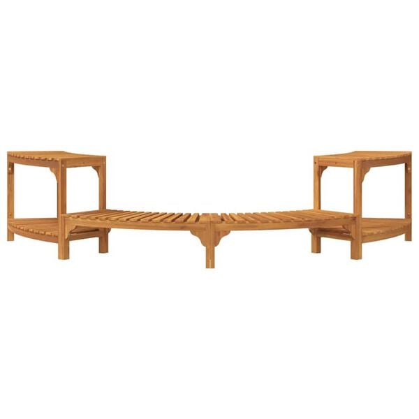 vidaXL Hot Tub Surround Brown 252 x 112 x 55.5 cm Solid acacia wood