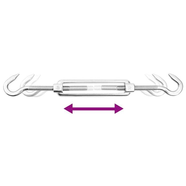 vidaXL 8 Piece Sunshade Sail Accessory Set Stainless Steel