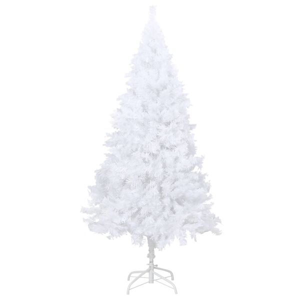 vidaXL Artificial Pre-lit Christmas Tree with Thick Branches White 180 cm