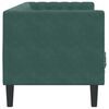 vidaXL Chesterfield Sofa with Bolsters 3-Seater Dark Green Velvet