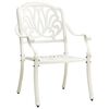 vidaXL 3 Piece Bistro Set Cast Aluminium White