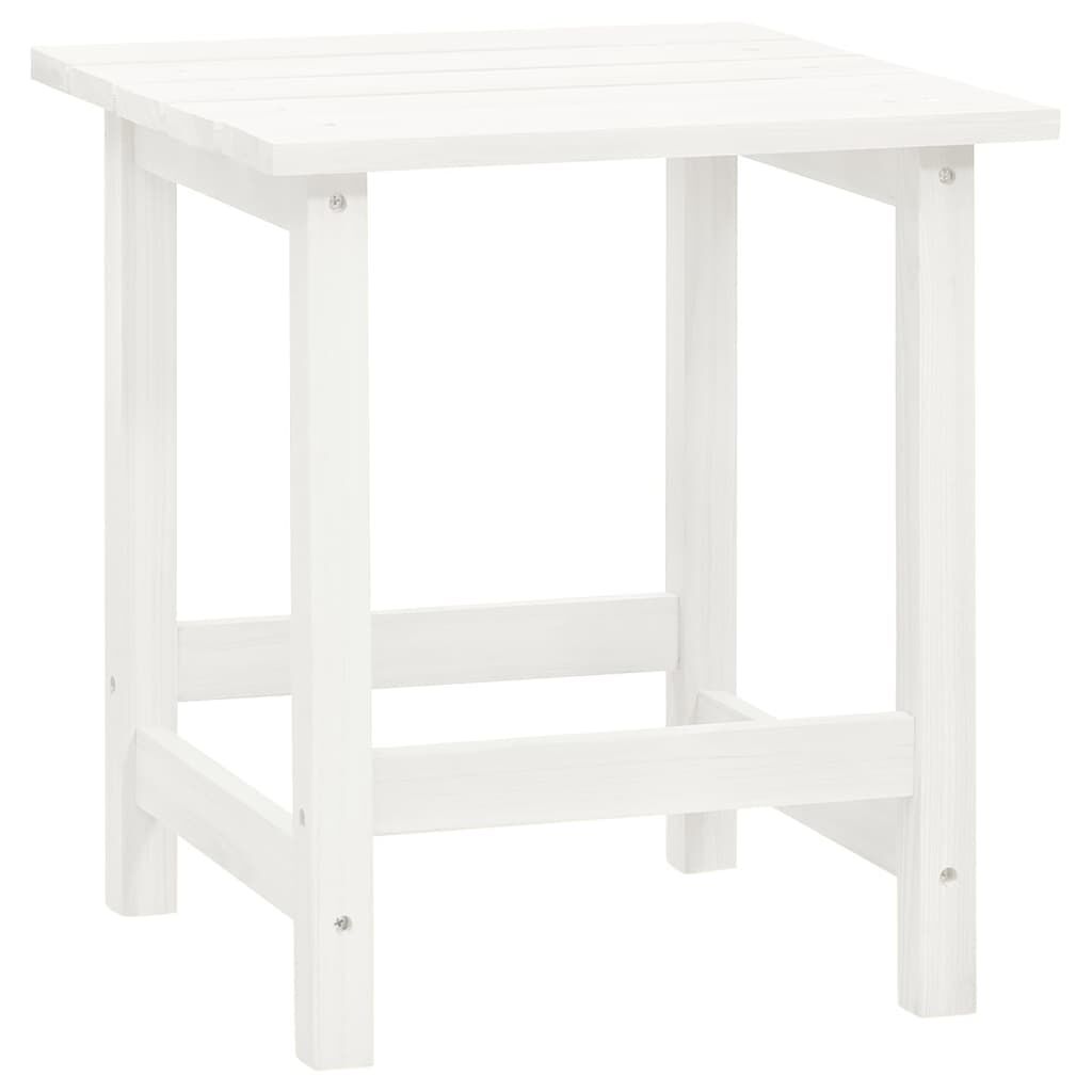 vidaXL Garden Adirondack Chair with Table Solid Fir Wood White