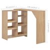 vidaXL Bar Table with Moveable Shelf Oak 138x39x110 cm