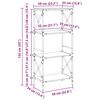 vidaXL Bookcase 4-Tier Smoked Oak 59x35x132 cm Engineered Wood