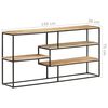 vidaXL Sideboard 150x30x75 cm Rough Mango Wood