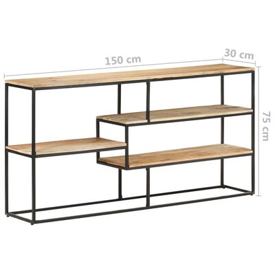 vidaXL Sideboard 150x30x75 cm Rough Mango Wood