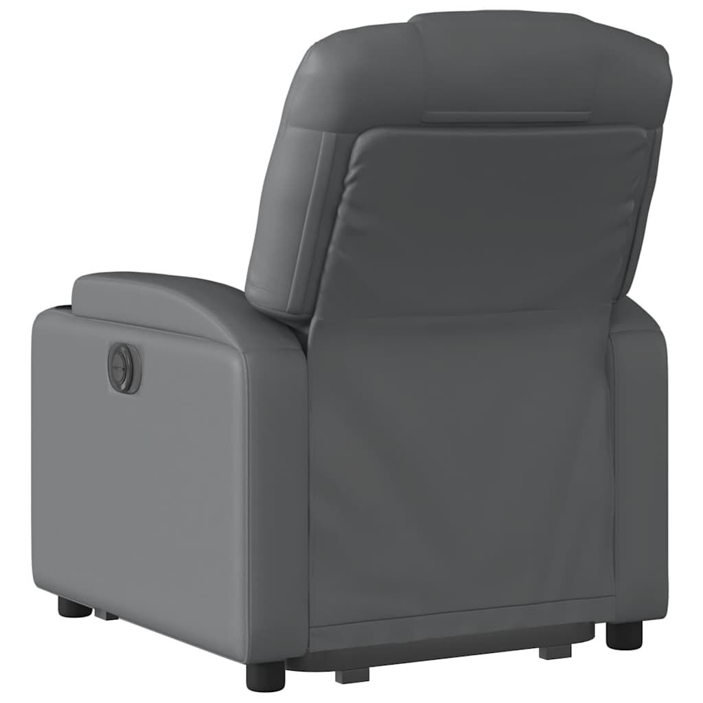 vidaXL Stand up Recliner Chair Grey Faux Leather