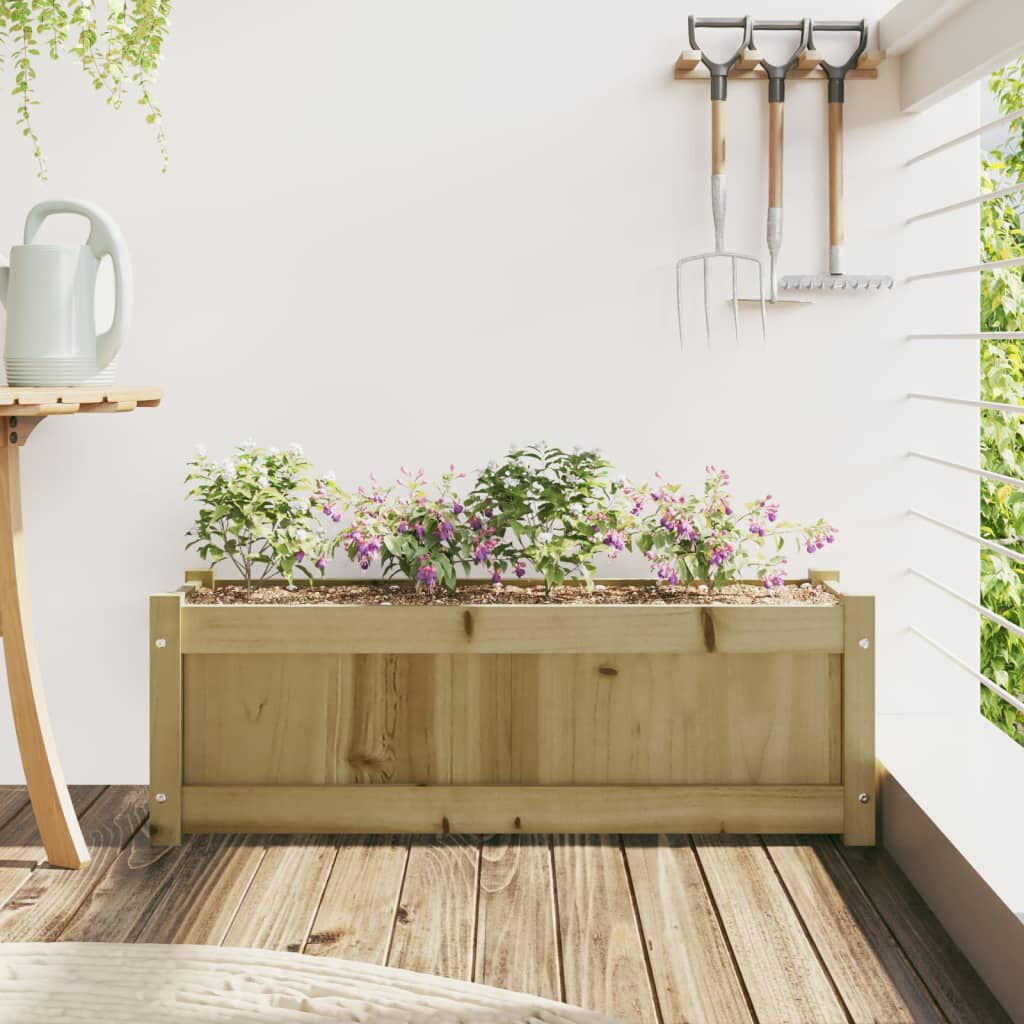 vidaXL Garden Planter 90x31x31 cm Impregnated Wood Pine