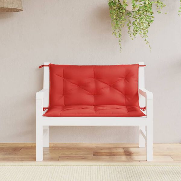 vidaXL Garden Bench Cushions 2pcs Red 100x50x7 cm Oxford Fabric