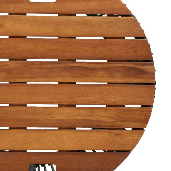 vidaXL Garden Side Tables 2 pcs with Wooden Top Grey Poly Rattan