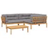 vidaXL 4 Piece Garden Pallet Sofa Set with Cushions Solid Wood Acacia