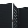 vidaXL Room Divider&nbsp;4 Panels Black Solid Wood Paulownia