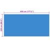 Rectangular Pool Cover 450 x 220 cm PE Blue