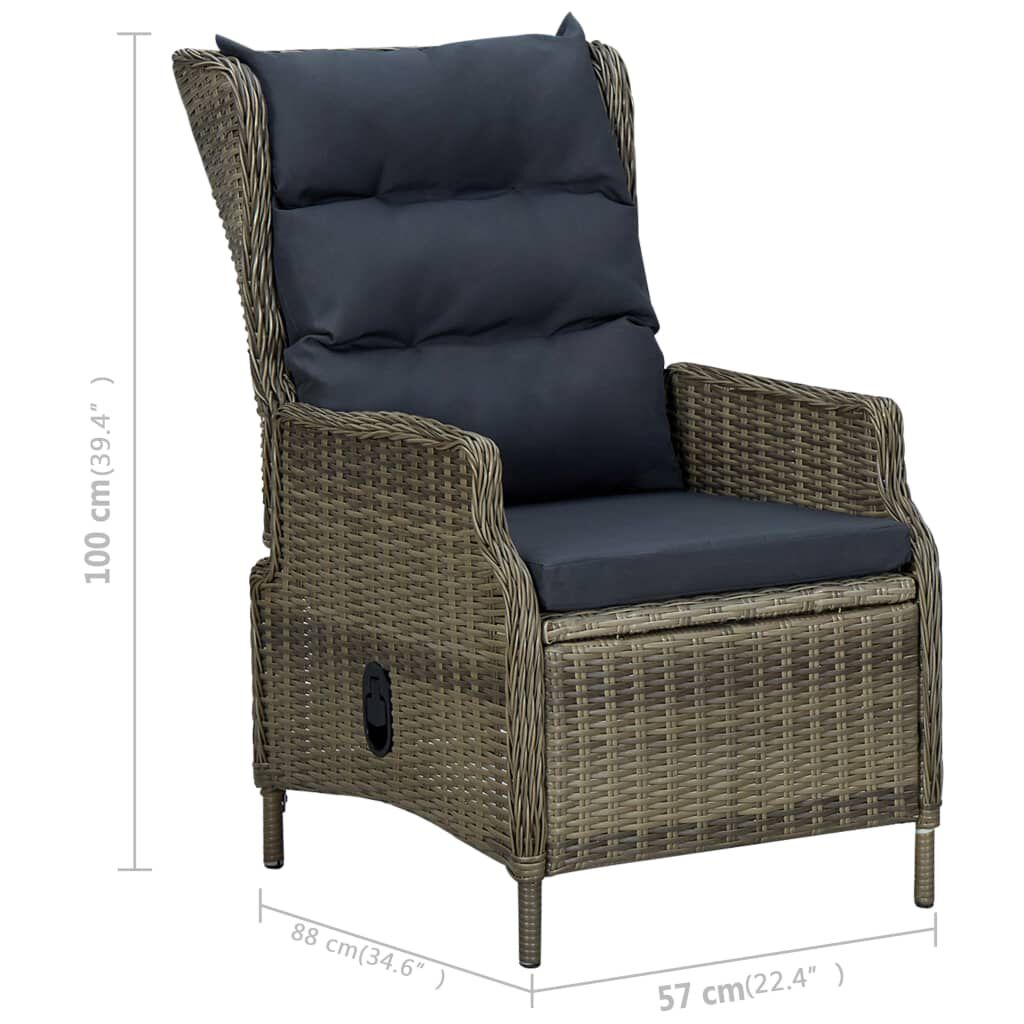 vidaXL 5 Piece Garden Dining Set Brown