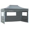 vidaXL Foldable Tent Pop-Up with 4 Side Walls 3x4.5 m Anthracite