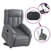 vidaXL Electric Stand up Massage Recliner Chair Grey Faux Leather