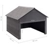 vidaXL Lawn Mower Garage Grey 80x80x70 cm WPC