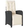 vidaXL 7 Piece Garden Dining Set with Cushions Beige Poly Rattan