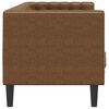 vidaXL Chesterfield Sofa 3-Seater Brown Faux Suede Leather