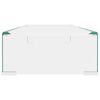 vidaXL TV Stand/Monitor Riser Glass Clear 80x30x13 cm
