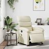 vidaXL Electric Massage Recliner Chair Cream Faux Leather