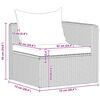 vidaXL 3 Piece Garden Sofa Set with Cushions Grey Poly Rattan
