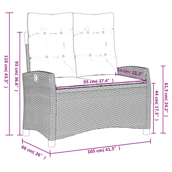 vidaXL 4 Piece Garden Dining Set with Cushions Grey Poly Rattan