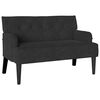 vidaXL Bench Black 112 x 65.5 x 75 cm Velvet