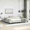 vidaXL Bed Frame without Mattress White 193x203 cm King Faux Leather