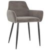 vidaXL Dining Chairs 2 pcs Light Grey Velvet