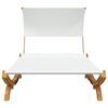 vidaXL Outdoor Lounge Bed with Canopy 165x203x126 cm Solid Bent Wood Cream