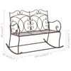 vidaXL Garden Bench 104 cm Iron Antique Brown