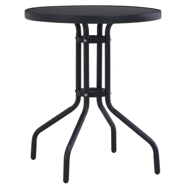 vidaXL 5 Piece Outdoor Dining Set Aluminium and Textilene Black