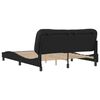 vidaXL Bed Frame without Mattress "Hvar" Black 152x203 cm Queen Faux Leather