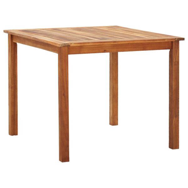 vidaXL 5 Piece Dining Set Poly Rattan and Solid Acacia Wood Grey