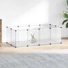 vidaXL Small Animal Cage Transparent 144x74x46.5 cm PP and Steel