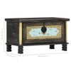 vidaXL Storage Chest Black 80x40x45 cm Solid Mango Wood