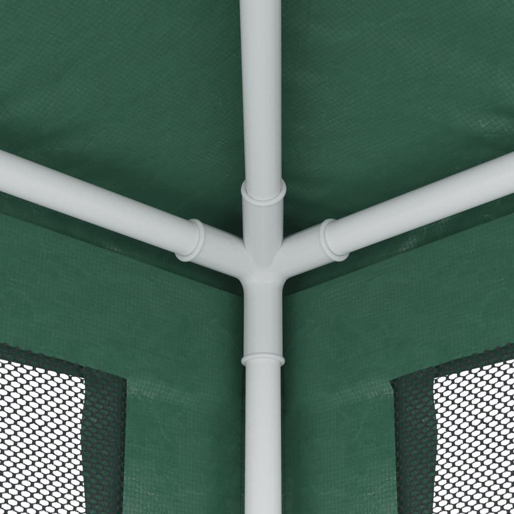 vidaXL Party Tent with 4 Mesh Sidewalls Green 2x2 m HDPE