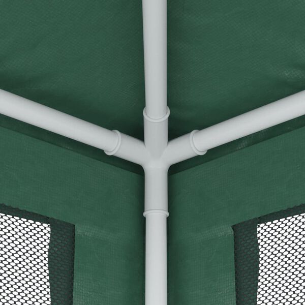 vidaXL Party Tent with 4 Mesh Sidewalls Green 2x2 m HDPE