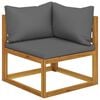 vidaXL 8 Piece Garden Lounge Set with Cushion Solid Acacia Wood