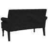 vidaXL Bench with Backrest Black 120x62x75.5 cm Fabric