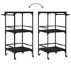 vidaXL Kitchen Trolley Black 60.5x50x105 cm Engineered Wood