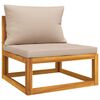 vidaXL 2 Piece Garden Sofa Set with Cushions Solid Wood Acacia