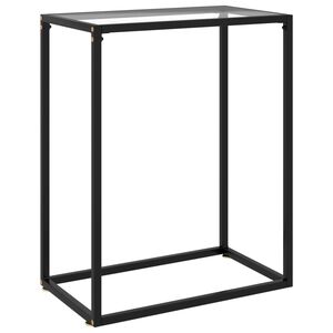 vidaXL Console Table Transparent 60x35x75 cm Tempered Glass