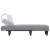 vidaXL Chaise Longue Light Grey Fabric