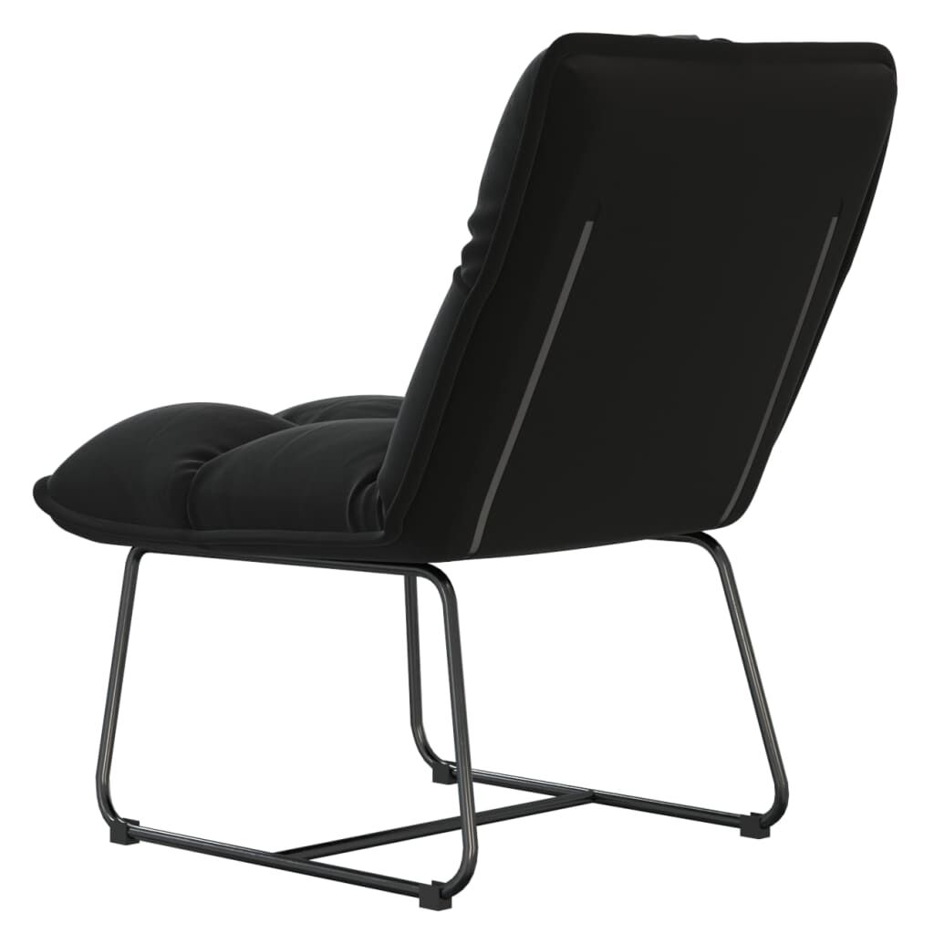 vidaXL Leisure Chair with Metal Frame Black Velvet