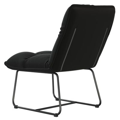 vidaXL Leisure Chair with Metal Frame Black Velvet